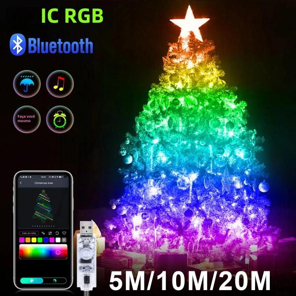 Imagem de Luzes de Natal LED Bluetooth Smart - Cortina de Fada Endereçável (20m, 10m, 5m)