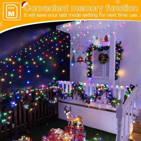 Imagem de Luzes de Natal Ollny 1000 LED 100m IP67 à prova d'água com controle remoto