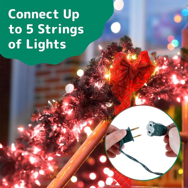 Imagem de Luzes de Natal PREXTEX 100 Red Lights 20m para interior/exterior