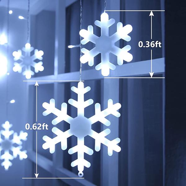 Imagem de Luzes de Neve de Natal Jnaurb - 10,66 Pés - 168 LEDs Brancos