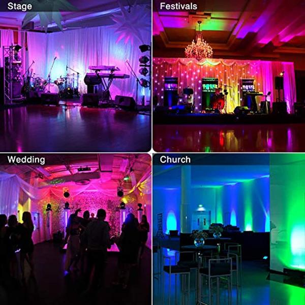 Imagem de Luzes de palco Uking LED Par RGB 36x1W com controle remoto (pacote com 2)