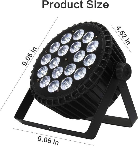 Imagem de Luzes de par de palco SHEHDS LED 18x18W RGBWA+UV 6 em 1 DMX512