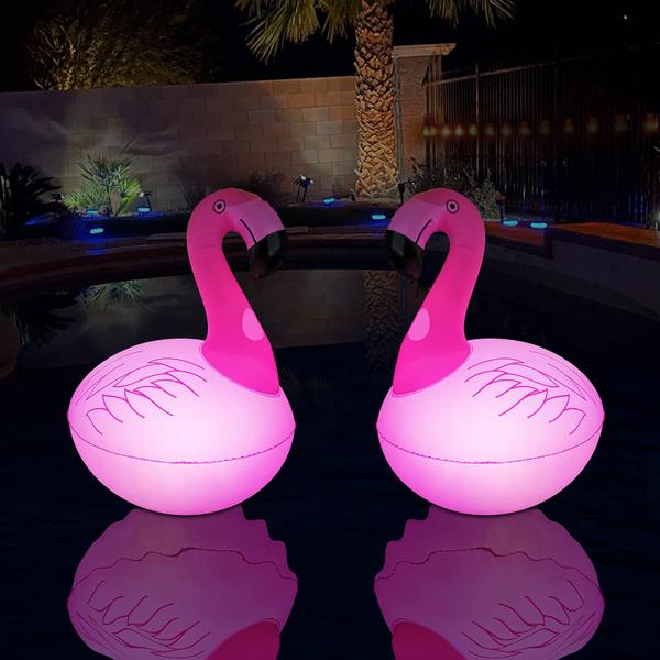 Imagem de Luzes de piscina Cootway Rukars Floating Flamingo LED 2PCS