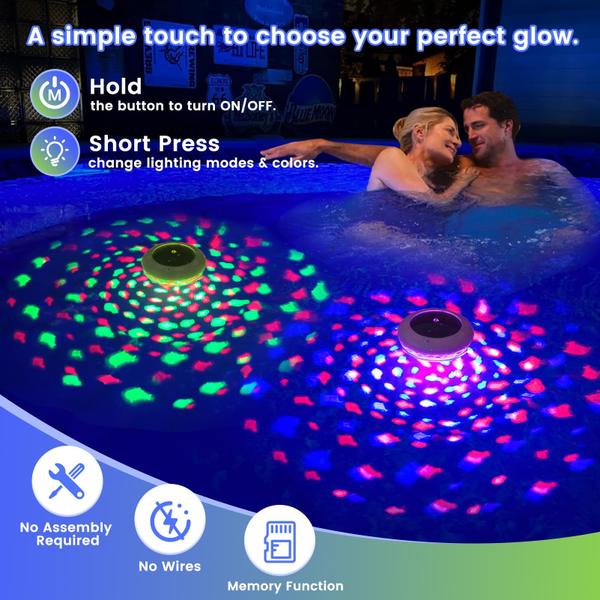 Imagem de Luzes de piscina flutuantes Goallim Fish Light Show Solar 2PCS