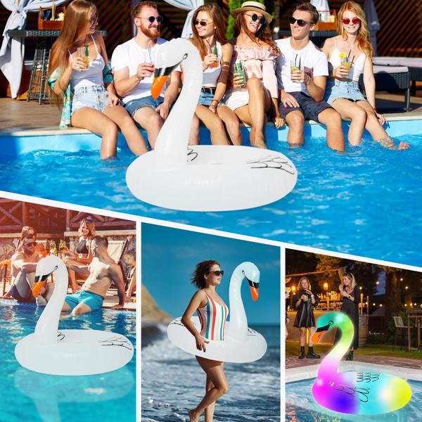 Imagem de Luzes de piscina flutuantes HPC Decor Solar Inflable Swan