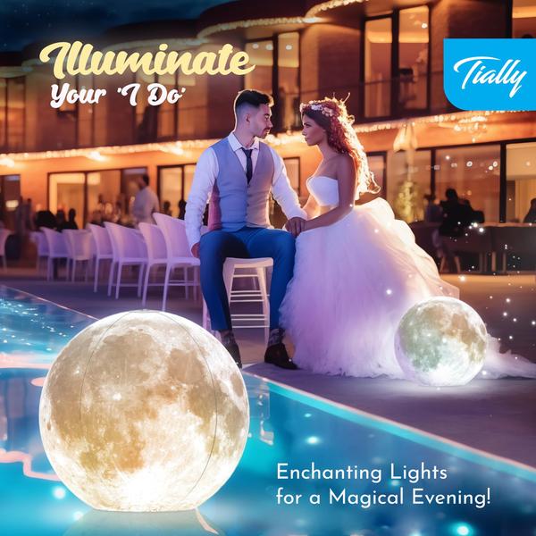 Imagem de Luzes de piscina flutuantes, TIALLY Full Moon, alimentadas por energia solar (1 pacote)