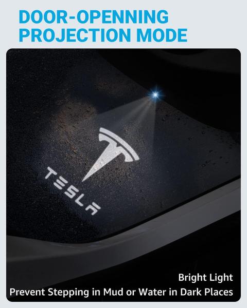 Imagem de Luzes de porta Motrobe para Tesla Model Y 3 S X 2016-2023 (pacote com 4)