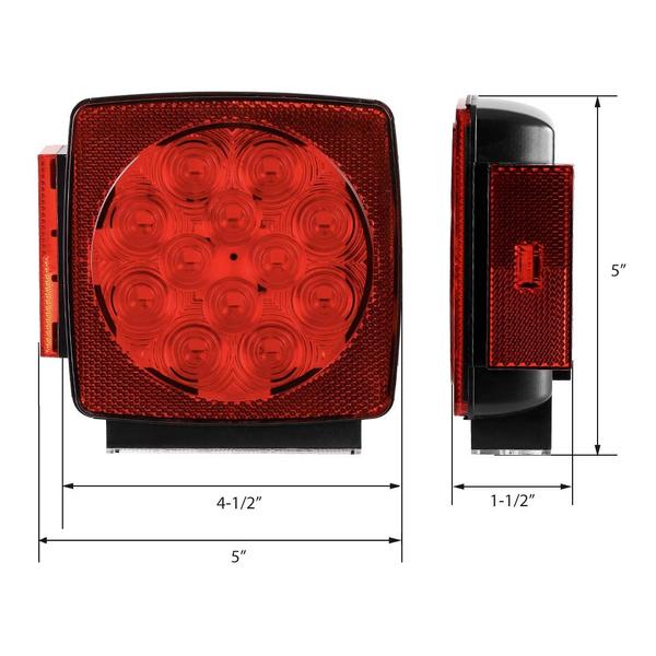 Imagem de Luzes de reboque CZC AUTO 12V LED submersíveis para menos de 80 polegadas