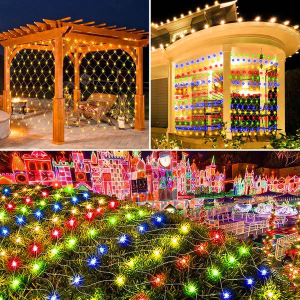 Imagem de Luzes de rede de Natal MIQIA Color Change 200 LED 3x2m com Remo