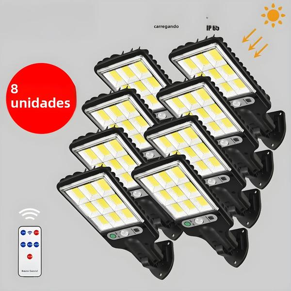 Imagem de Luzes de Rua Solares com Sensor de Movimento - 108 COB, 3 Modos, Sem Fio