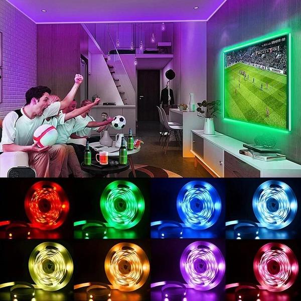 Imagem de Luzes De Tira Led Usb 5v Com Controle De 3 Teclas Tv Backlight Fita Flexível Decoração De Festa Em