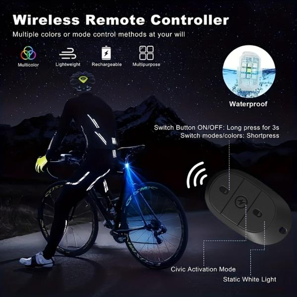 Imagem de Luzes estroboscópicas Hiseanllo Wireless, 2 unidades com controle remoto USB