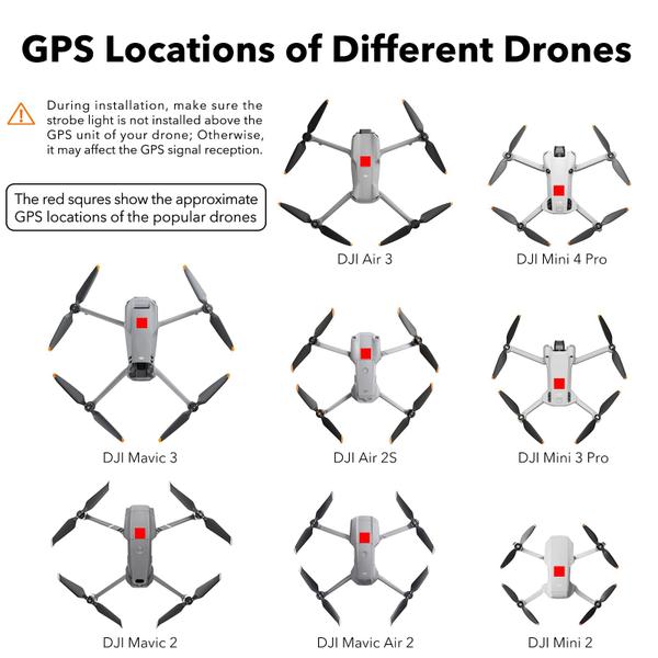 Imagem de Luzes estroboscópicas para drones SYMIK GS600 (pacote com 3) para drones DJI