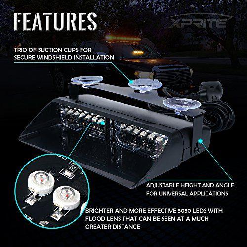 Luzes Estroboscópicas Xprite 16 LEDs Alta Intensidade Interior Caminhão - Branco/Amarelo Imagem de Luzes Estroboscópicas Xprite 16 LEDs Alta Intensidade Interior Caminhão - Branco/Amarelo