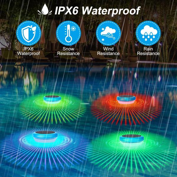 Imagem de Luzes Flutuantes para Piscina Mopfay - RGB com Energia Solar