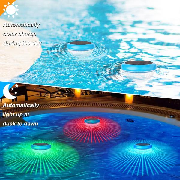 Imagem de Luzes Flutuantes para Piscina Mopfay - RGB com Energia Solar