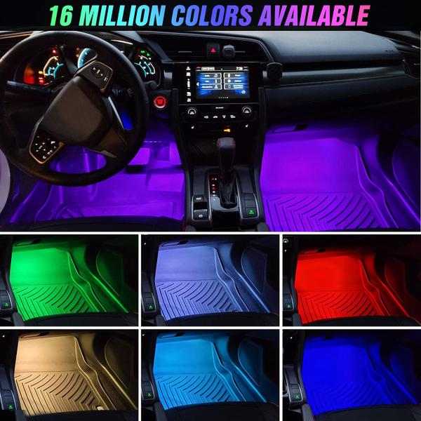 Imagem de Luzes interiores de automóveis Nilight 16 Million RGB com controle de APP