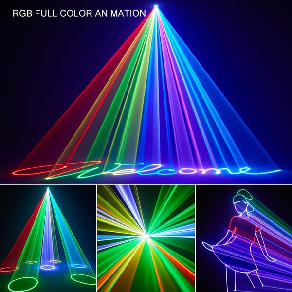 Imagem de Luzes laser Gruolin Animation 3D DJ Party Full Color