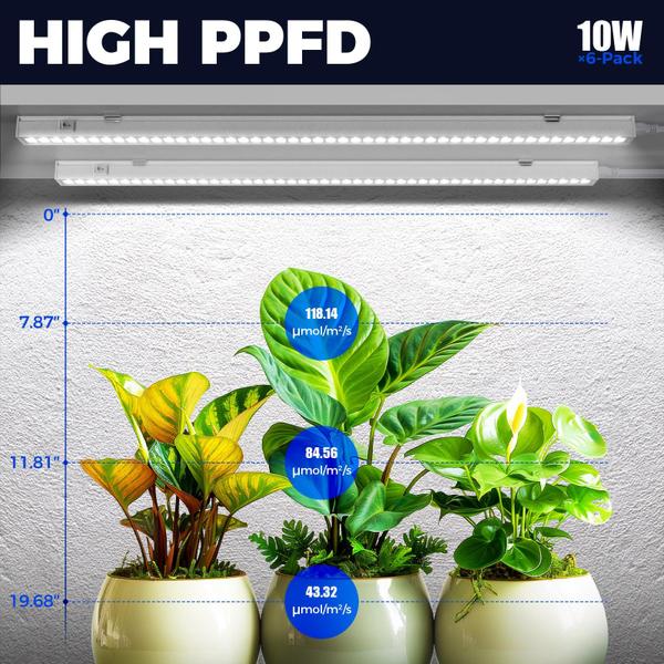 Imagem de Luzes LED Grow Lights Barrina T5 Pro 60W 2FT Full Spectrum, 6 pacotes