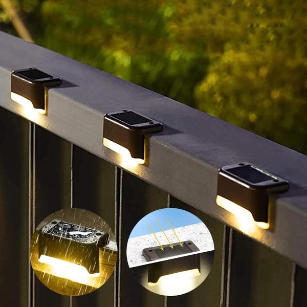 Imagem de Luzes Led Solares À Prova D'água Para Jardim Ao Ar Livre, Lâmpada Para Escada, Decoração De Pátio,