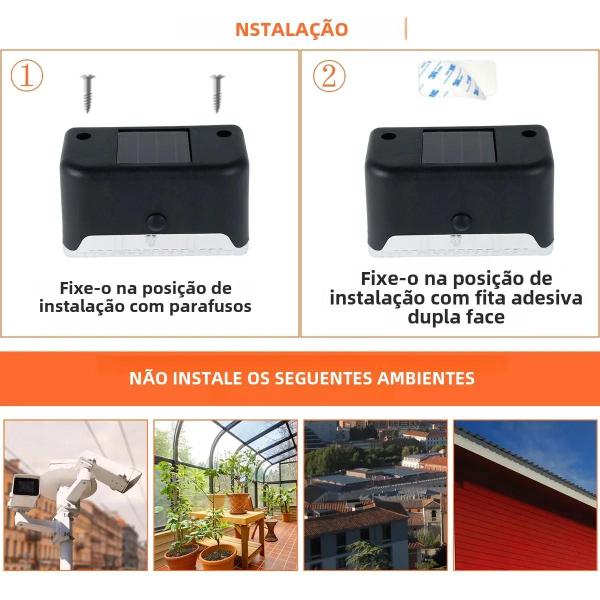 Imagem de Luzes Led Solares À Prova D'água Para Jardim Ao Ar Livre, Lâmpada Para Escada, Decoração De Pátio,