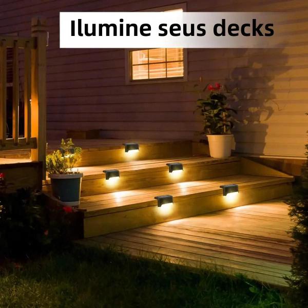 Imagem de Luzes LED Solares à Prova d'Água para Jardim - Iluminação para Escada e Pátio