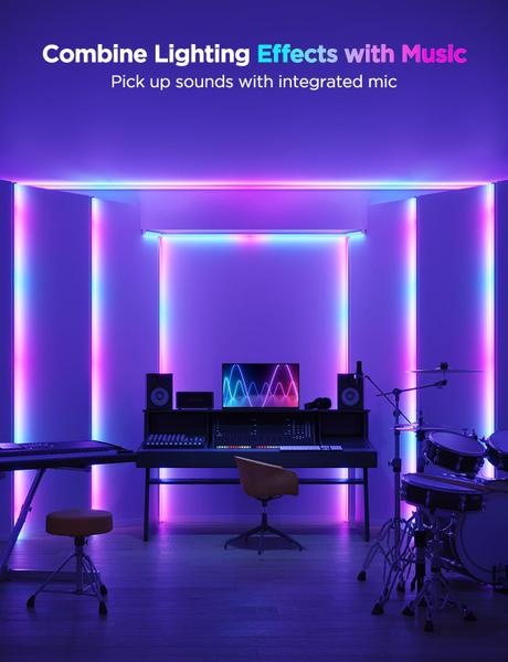 Luzes LED Strip Govee RGBIC de 16,4 pés com capas funcionam com Alexa Imagem de Luzes LED Strip Govee RGBIC de 16,4 pés com capas funcionam com Alexa