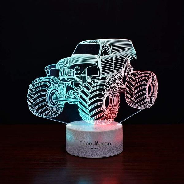 Imagem de Luzes noturnas Idee Monto 3D Monster Trucks para crianças