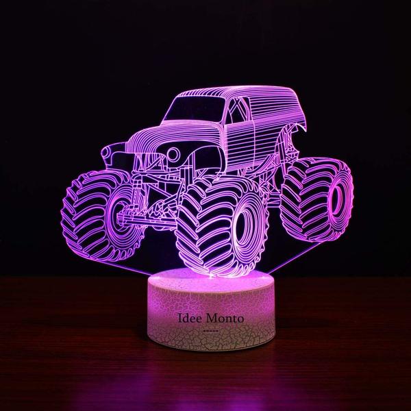 Imagem de Luzes noturnas Idee Monto 3D Monster Trucks para crianças