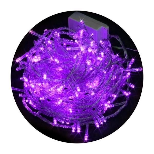 Luzes Pisca Pisca 100 Leds Violeta 127V 10 Metros Natal - Chibrali Imagem de Luzes Pisca Pisca 100 Leds Violeta 127V 10 Metros Natal