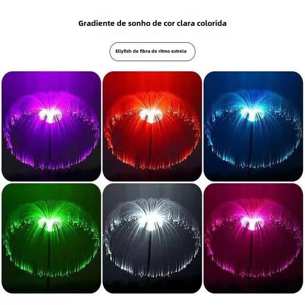 Imagem de Luzes Solares de Água-Viva para Jardim - À Prova D'Água e LED - Ideal para Natal, Quintal e Varanda