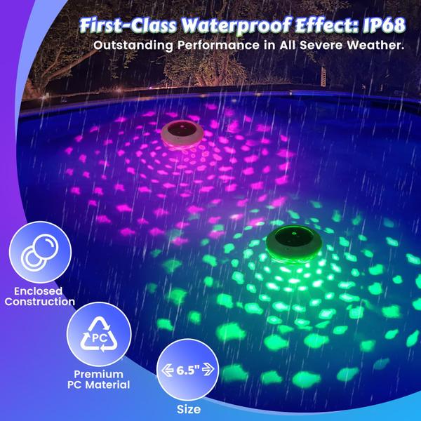 Imagem de Luzes Solares Flutuantes para Piscina Goallim - Design de Peixe RGB 6,5cm