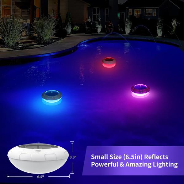 Imagem de Luzes solares flutuantes para piscina Goallim RGB que mudam de cor (2)