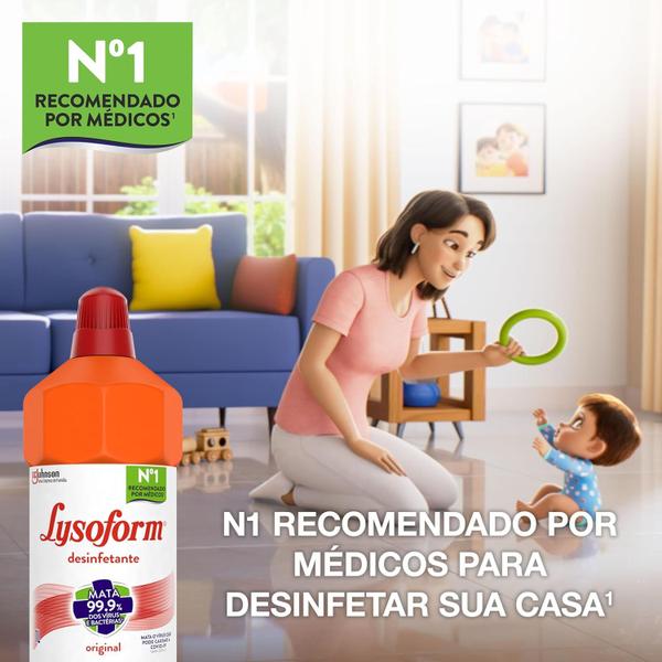 Imagem de Lysoform Lavanda Desinfetante Líquido Limpeza Pesada e Eficiente 1000ml