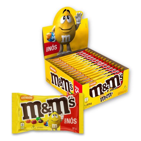 Imagem de M&Ms Amendoim e Chocolate Mars Kit 14 unidades de 80g