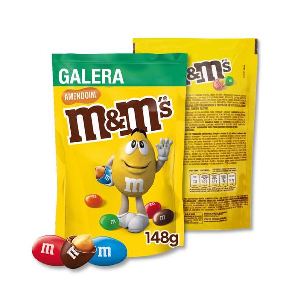 Imagem de M&Ms Amendoim e Chocolate Mars Kit 3 unidades de 148g