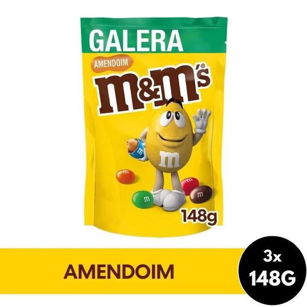 Imagem de M&Ms Amendoim E Chocolate Mars Kit 3 Unidades De 148G