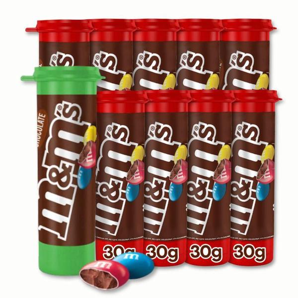 Imagem de M&Ms Chocolate Ao Leite Tubo Kit 10 Unidades De 30G