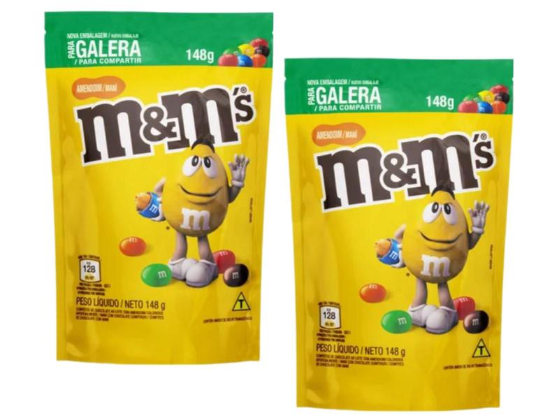 Imagem de M&Ms Confeito Chocolate Amendoim 148g - 2 unid