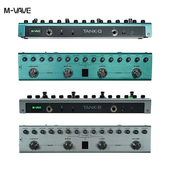 Imagem de M-Vave Pedaleira Tank G e Tank B Recarregável Pedal Cuvave Guitarra e Baixo Efeito Modulação, Delay e Reverb 