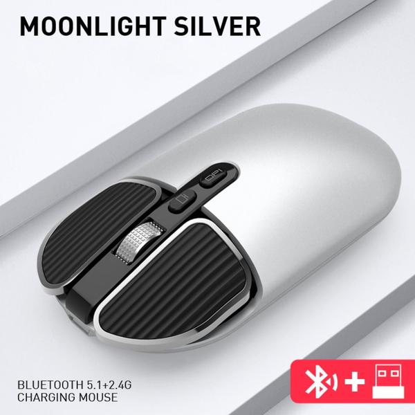 M203 Bluetooth 5.1+2.4g Sem Fio Modo Duplo Recarregável Mouse Óptico Mouse Pc - HUOGUO Imagem de M203 Bluetooth 5.1+2.4g Sem Fio Modo Duplo Recarregável Mouse Óptico Mouse Pc