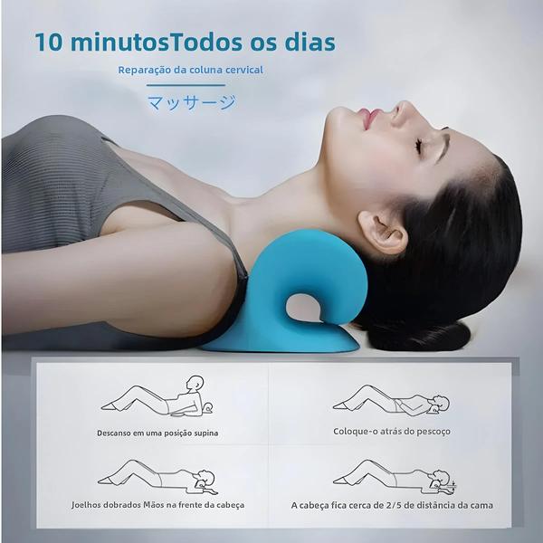 Imagem de Maca Cervical para Relaxamento de Pescoço e Ombros - Dispositivo de Tração Quiroprática