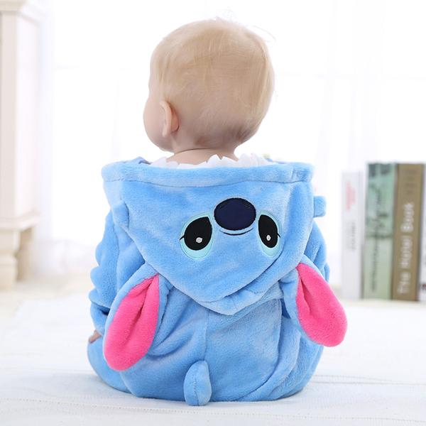 Imagem de Macacão de Bebê Infantil Inverno Fantasia do Stitch Azul COD.000298