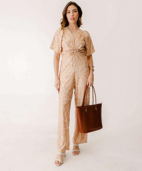 Macacão Feminino Estampado Brilho Lurex Marisa-61004