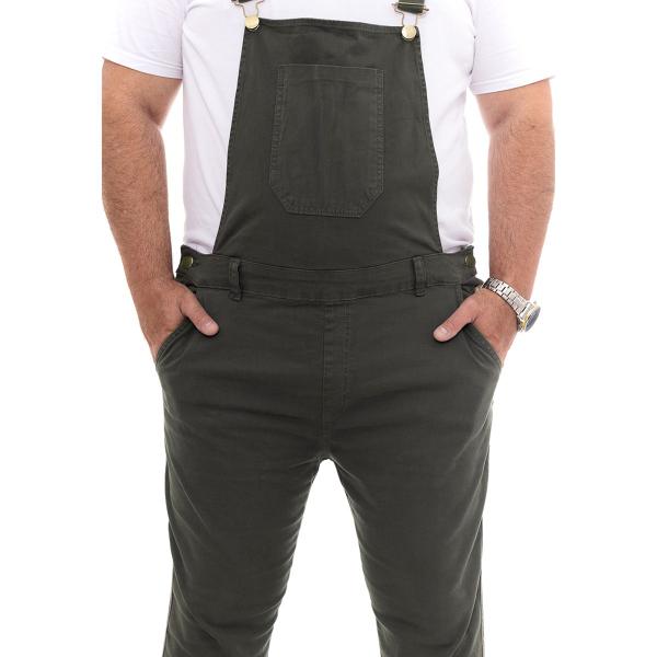 Macacão masculino Jeans Jardineira calça básica suspensório