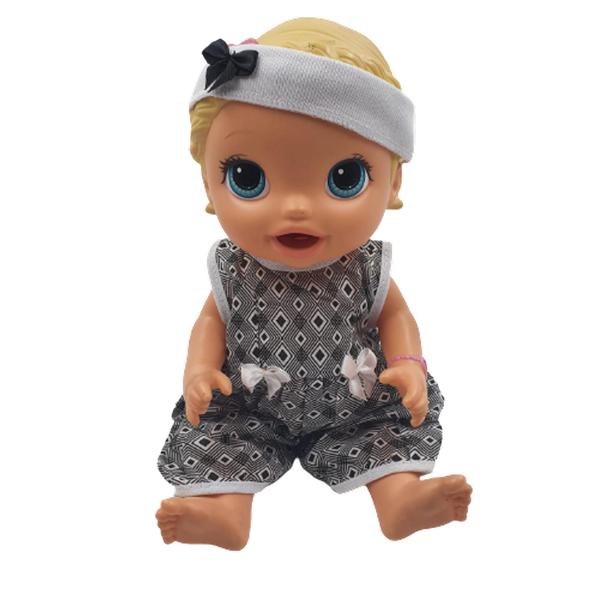 Imagem de Macacao Roupinha Baby Alive Roupa para boneca baby alive preto