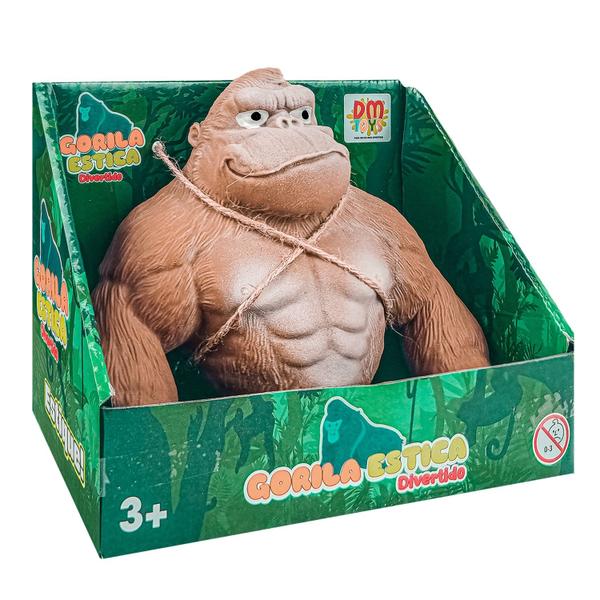 Imagem de Macaco De Brinquedo Gorila Fofo Anti Stress Sensorial Areia - Dm Toys