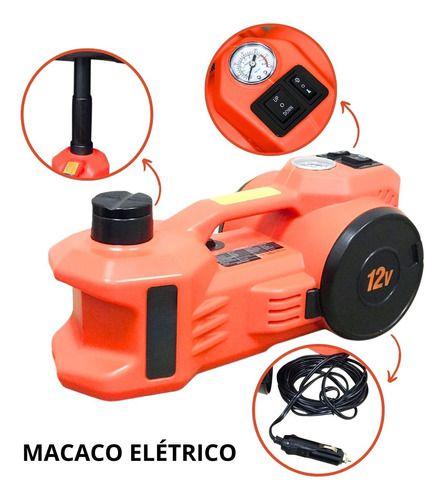 Imagem de Macaco Eletrico Hidráulico 12v 4 Em 1 Com Bateria Auxiliar