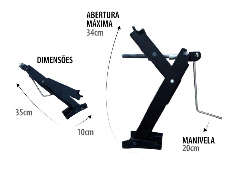 Imagem de Macaco Joelho Universal Levanta Carro Até 1200kg