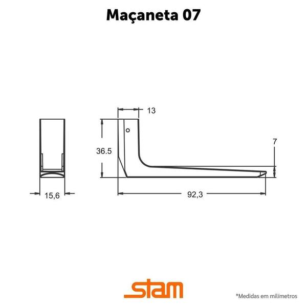 Imagem de Maçaneta Buzios Para Portas De Até 75Mm Espessura Preta